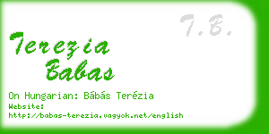 terezia babas business card